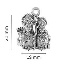Shree Ram And Maa Sita Sterling Silver Pendant - JAI HO INDIA