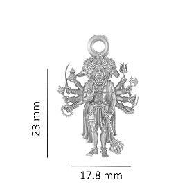 Blessing Panchmukhi Hanuman Sterling Silver Pendant - JAI HO INDIA
