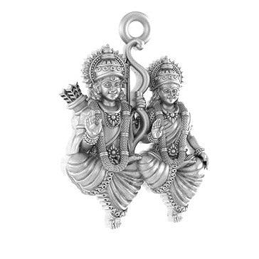 Shree Ram And Maa Sita Sterling Silver Pendant - JAI HO INDIA