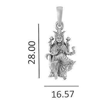Goddess Mansa Devi Sterling Silver Pendant - JAI HO INDIA