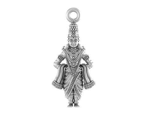 Lord Vitthal Sterling Silver Pendant - JAI HO INDIA