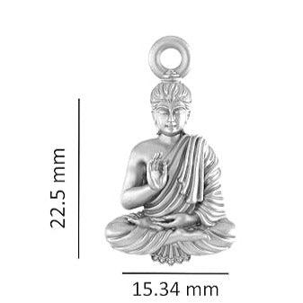 Gautam Buddha Sterling Silver Pendant - JAI HO INDIA