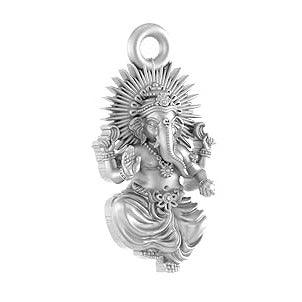 Lord Ganesha Blessing Sterling Silver Pendant - JAI HO INDIA