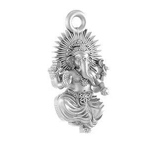 Lord Ganesha Blessing Sterling Silver Pendant - JAI HO INDIA