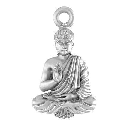 Gautam Buddha Sterling Silver Pendant - JAI HO INDIA