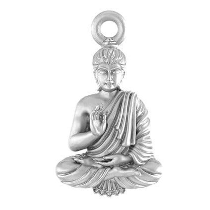 Gautam Buddha Sterling Silver Pendant - JAI HO INDIA