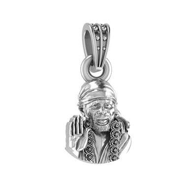 Shirdi Sai Baba Sterling Silver Pendant - JAI HO INDIA