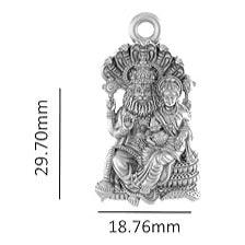 Narsimha Goddess Laxmi Sterling Silver Pendant - JAI HO INDIA