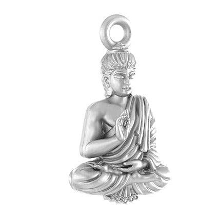 Gautam Buddha Sterling Silver Pendant - JAI HO INDIA