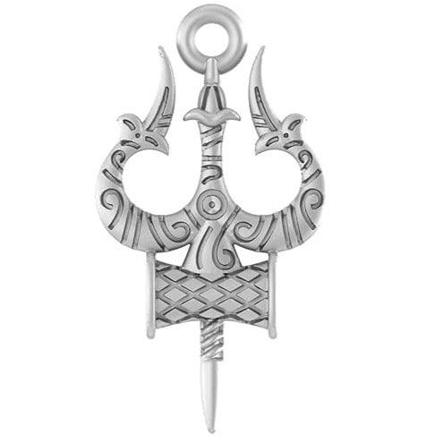 Lord Shiva Trishul /Trident Sterling Silver Pendant - JAI HO INDIA