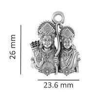 Shree Ram And Maa Sita Sterling Silver Pendant - JAI HO INDIA