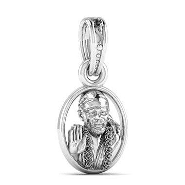 Shirdi Sai Baba Sterling Silver Pendant - JAI HO INDIA