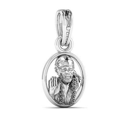 Shirdi Sai Baba Sterling Silver Pendant - JAI HO INDIA
