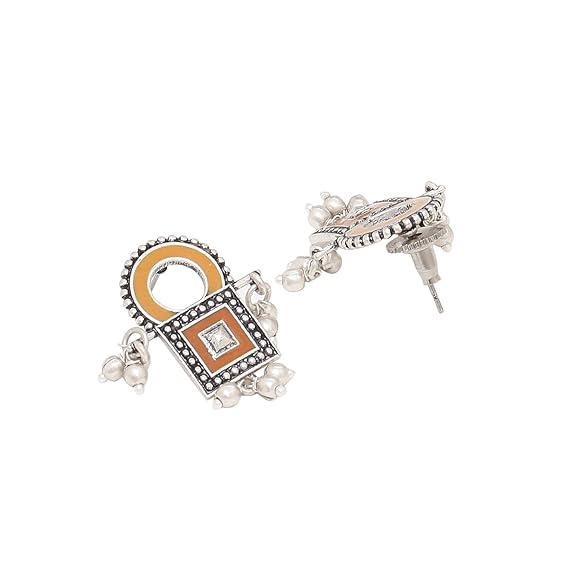 Indian Oxidized Enamel Earrings