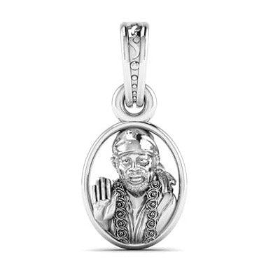 Shirdi Sai Baba Sterling Silver Pendant - JAI HO INDIA