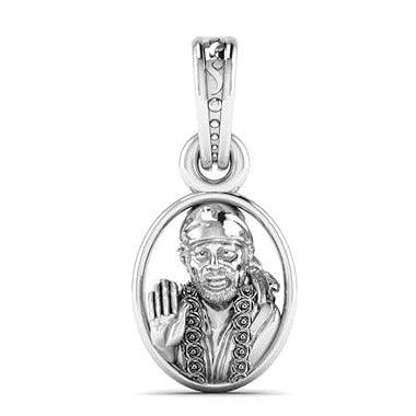 Shirdi Sai Baba Sterling Silver Pendant - JAI HO INDIA