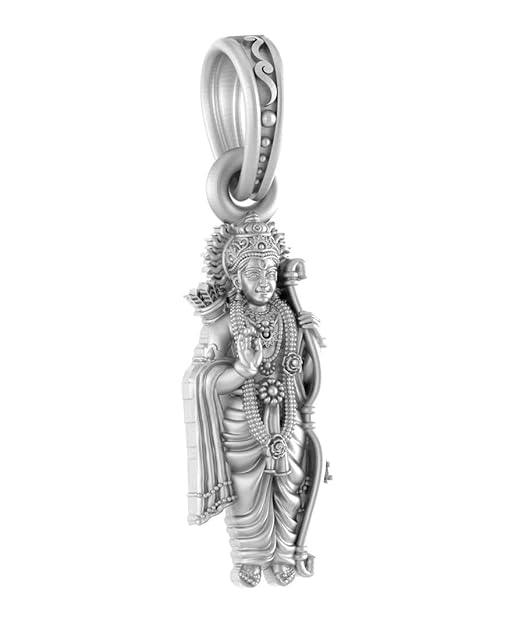 Shree Ram Blessing Sterling Silver Pendant - JAI HO INDIA