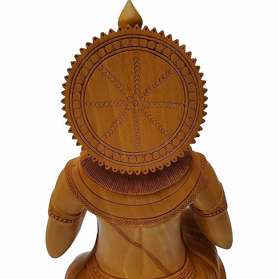 Hand Engraved Wooden Lord Hanuman Open Chest Idol 8.5 inches Wood Hanuman Statue - JAI HO INDIA