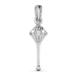 Hanuman Mace/Gada Sterling Silver Pendant - JAI HO INDIA