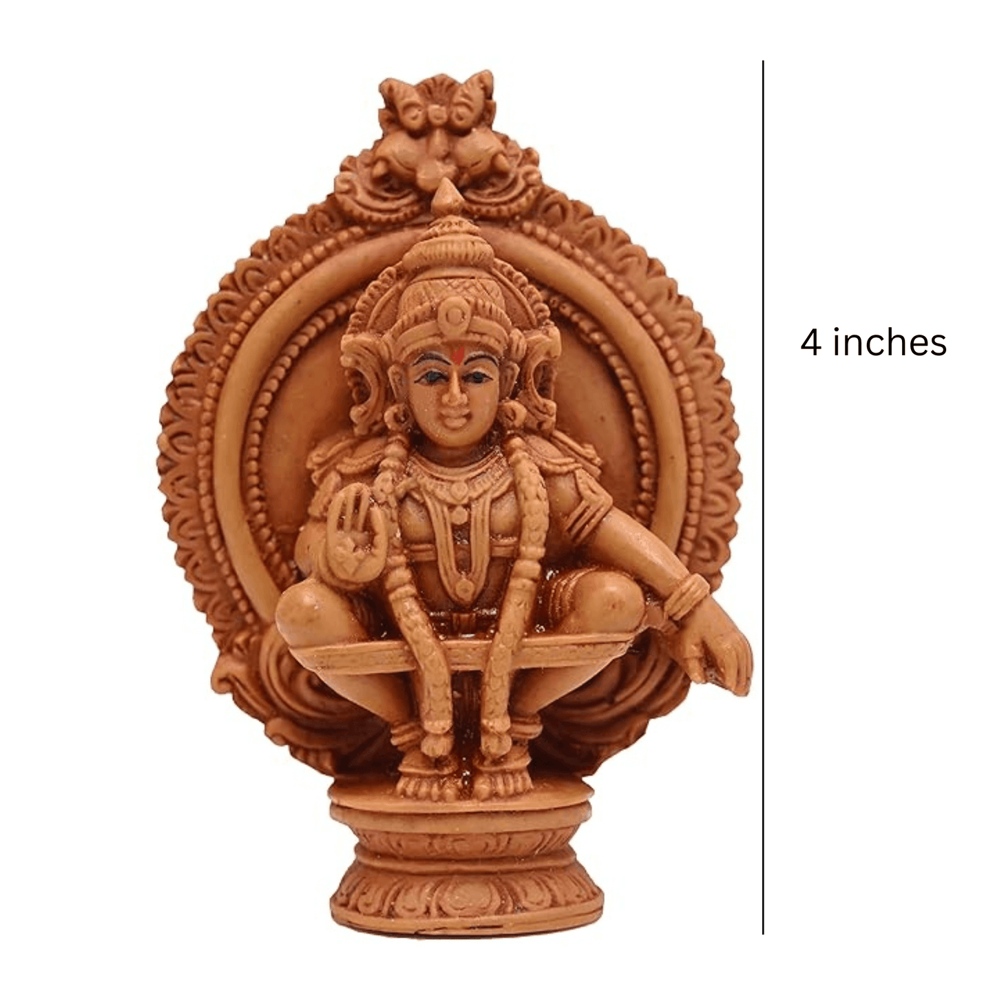 Ayappa Swamy Statue Lord Ayyappan Idol 4 inches - JAI HO INDIA