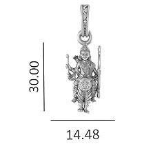 Veer Ayyappa On Tiger Sterling Silver Pendant - JAI HO INDIA
