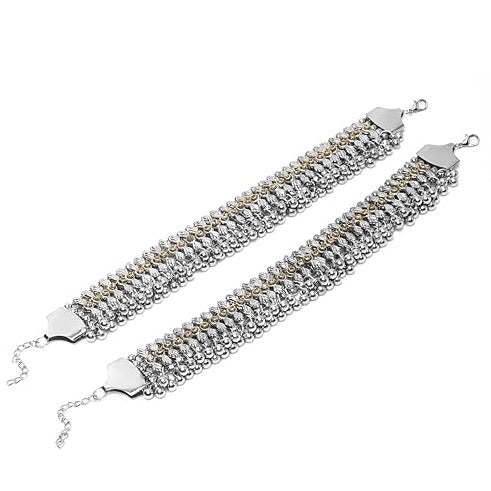 Silver Plated Bridal Anklets For Wedding