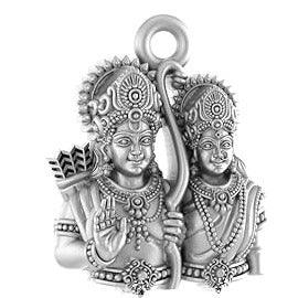 Shree Ram And Maa Sita Sterling Silver Pendant - JAI HO INDIA