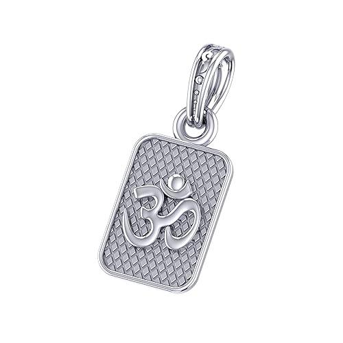 Om Symbol Pendant Locket In Sterling Silver - JAI HO INDIA