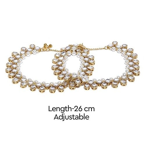 Indian Bridal Pearl Anklets Payal For Wedding
