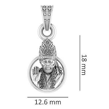 Shirdi Sai Baba Sterling Silver Pendant - JAI HO INDIA