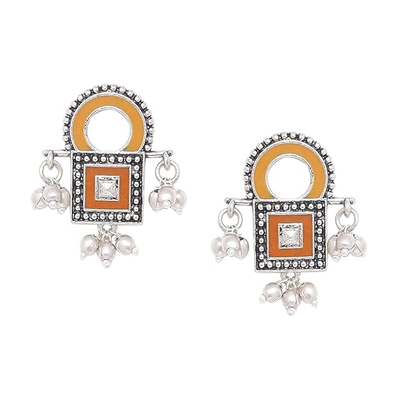 Indian Oxidized Enamel Earrings