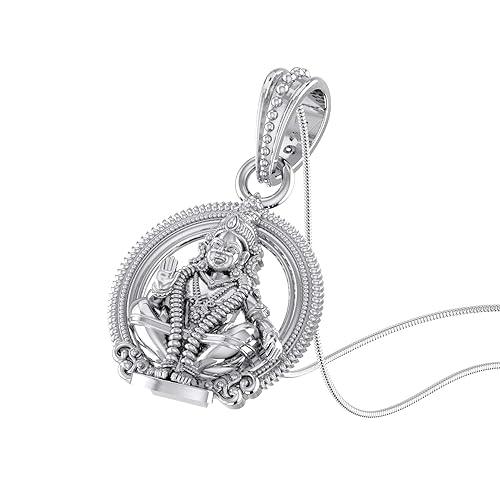 God Ayyappa Sterling Silver Pendant - JAI HO INDIA