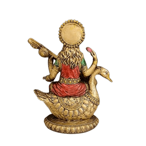 Goddess Saraswati Idol Hindu Goddess Saraswati Maa Decorative Showpiece 8 inches - JAI HO INDIA