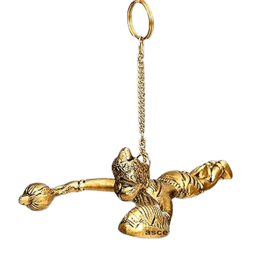 Flying Hanuman Metal Keychain Lord Hanuman Car Hanging - JAI HO INDIA