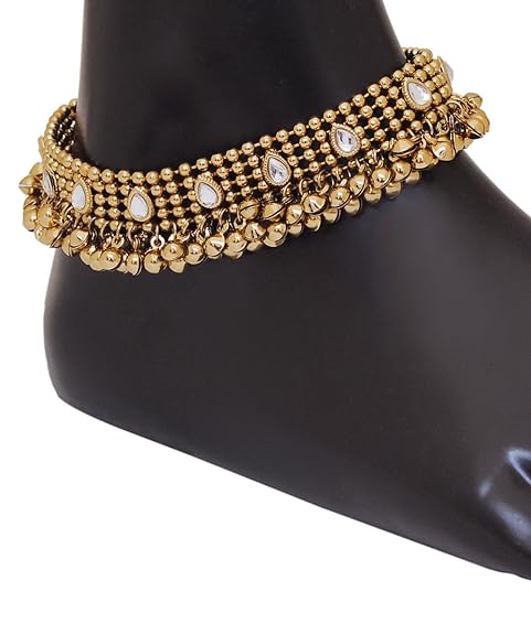 Golden Bridal Anklets Payal For Wedding
