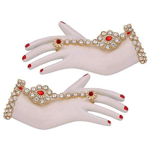Red Full Bridal Jewelry Set For Indian Wedding - JAI HO INDIA