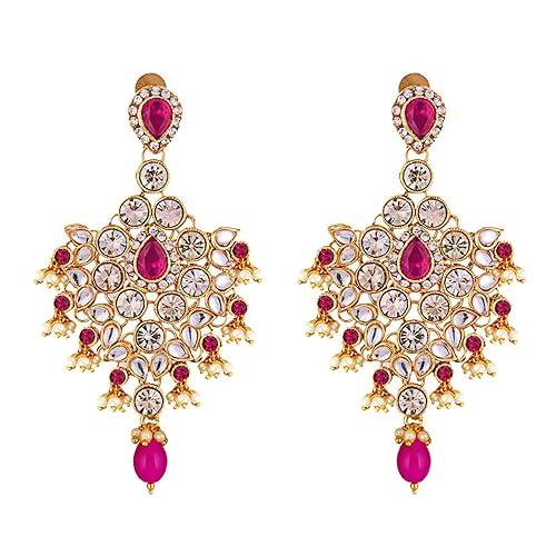Magenta Full Bridal Jewelry Set For Indian Wedding - JAI HO INDIA