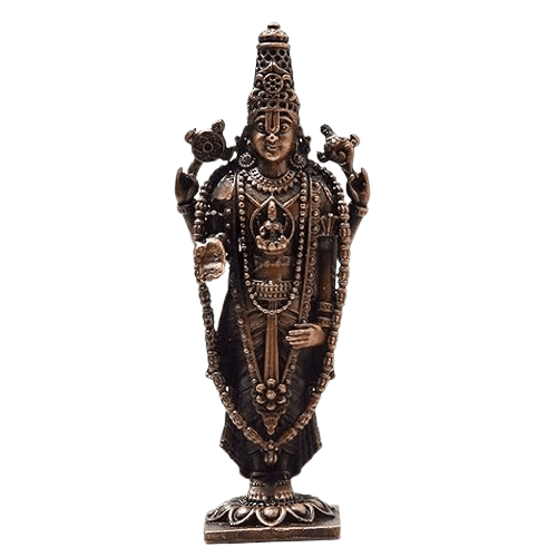 Tirupati Balaji Statue Balaji Idol Decorative Showpiece 3.25 inches - JAI HO INDIA