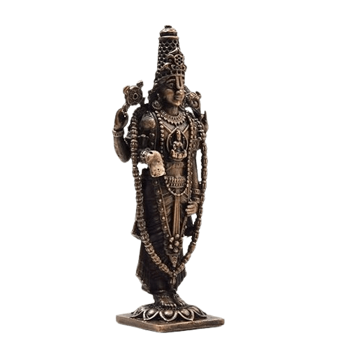Tirupati Balaji Statue Balaji Idol Decorative Showpiece 3.25 inches - JAI HO INDIA