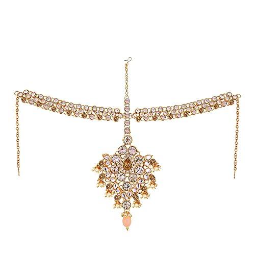 Peach Full Bridal Jewelry Set For Indian Wedding - JAI HO INDIA