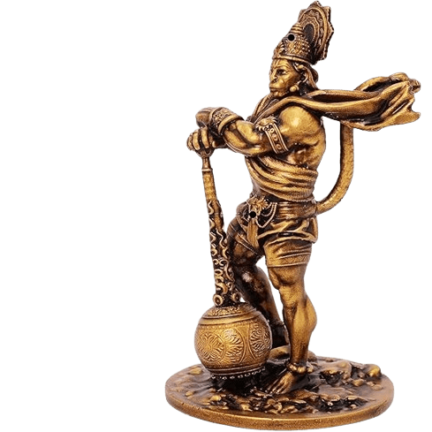 Lord Hanuman Idol For Car Dashboard In Resin 4 inches Bahubali Hanuman Statue - JAI HO INDIA