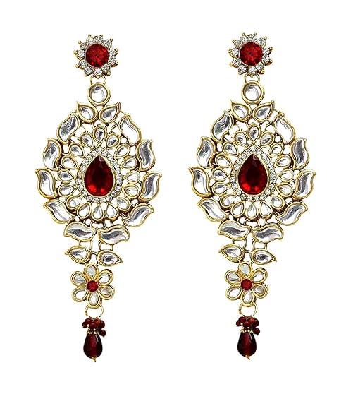 Maroon Full Bridal Jewelry Set For Indian Wedding - JAI HO INDIA