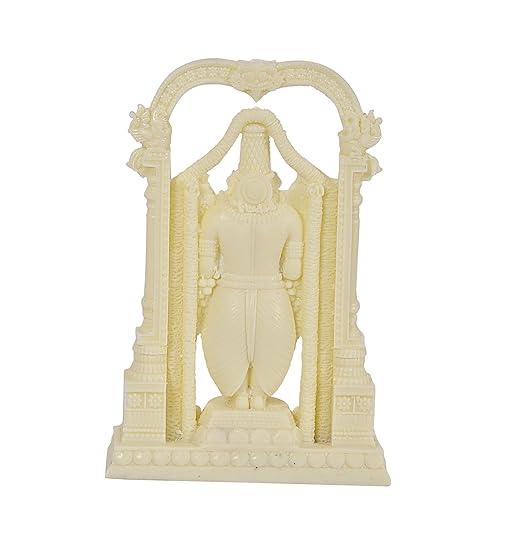 Tirupati Balaji Statue In White Balaji Idol Decorative Showpiece 8.2 inches - JAI HO INDIA