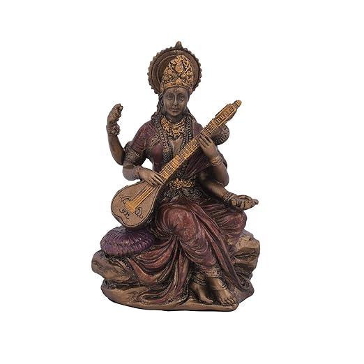 Goddess Saraswati Idol Hindu Goddess Saraswati Maa Decorative Showpiece 3 inches - JAI HO INDIA