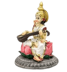 Goddess Saraswati Idol Hindu Goddess Saraswati Maa Decorative Showpiece 5 inches - JAI HO INDIA