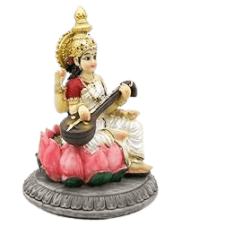 Goddess Saraswati Idol Hindu Goddess Saraswati Maa Decorative Showpiece 5 inches - JAI HO INDIA
