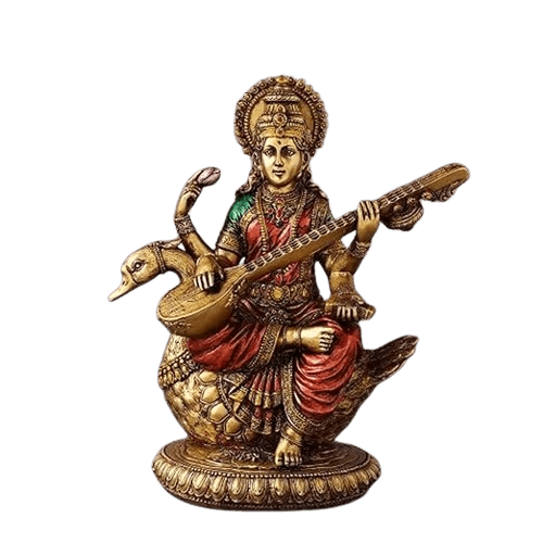 Goddess Saraswati Idol Hindu Goddess Saraswati Maa Decorative Showpiece 8 inches - JAI HO INDIA