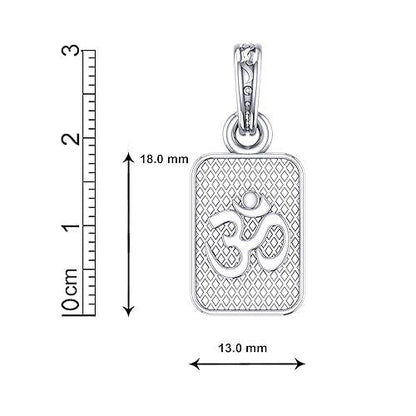 Om Symbol Pendant Locket In Sterling Silver - JAI HO INDIA