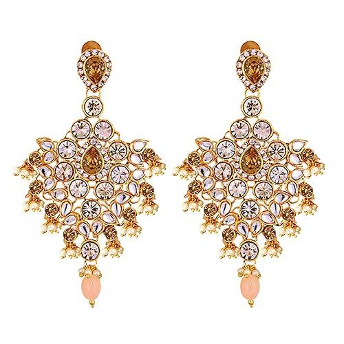 Peach Full Bridal Jewelry Set For Indian Wedding - JAI HO INDIA
