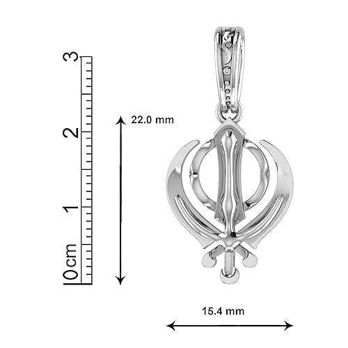 Sikh Khanda Symbol Sterling Silver Pendant - JAI HO INDIA